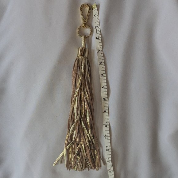 9" silver leather tassle EUC - Picture 3 of 5